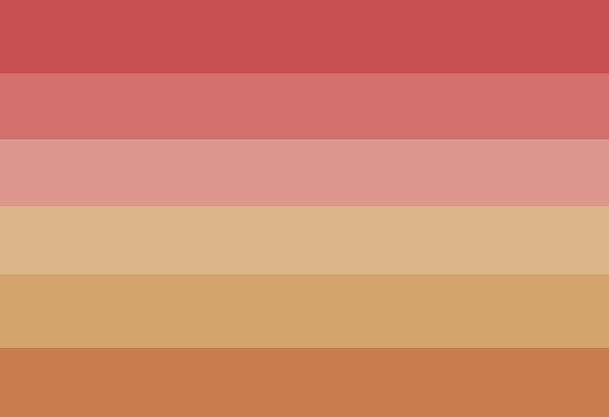 A flag with gradient red to orange stripes.